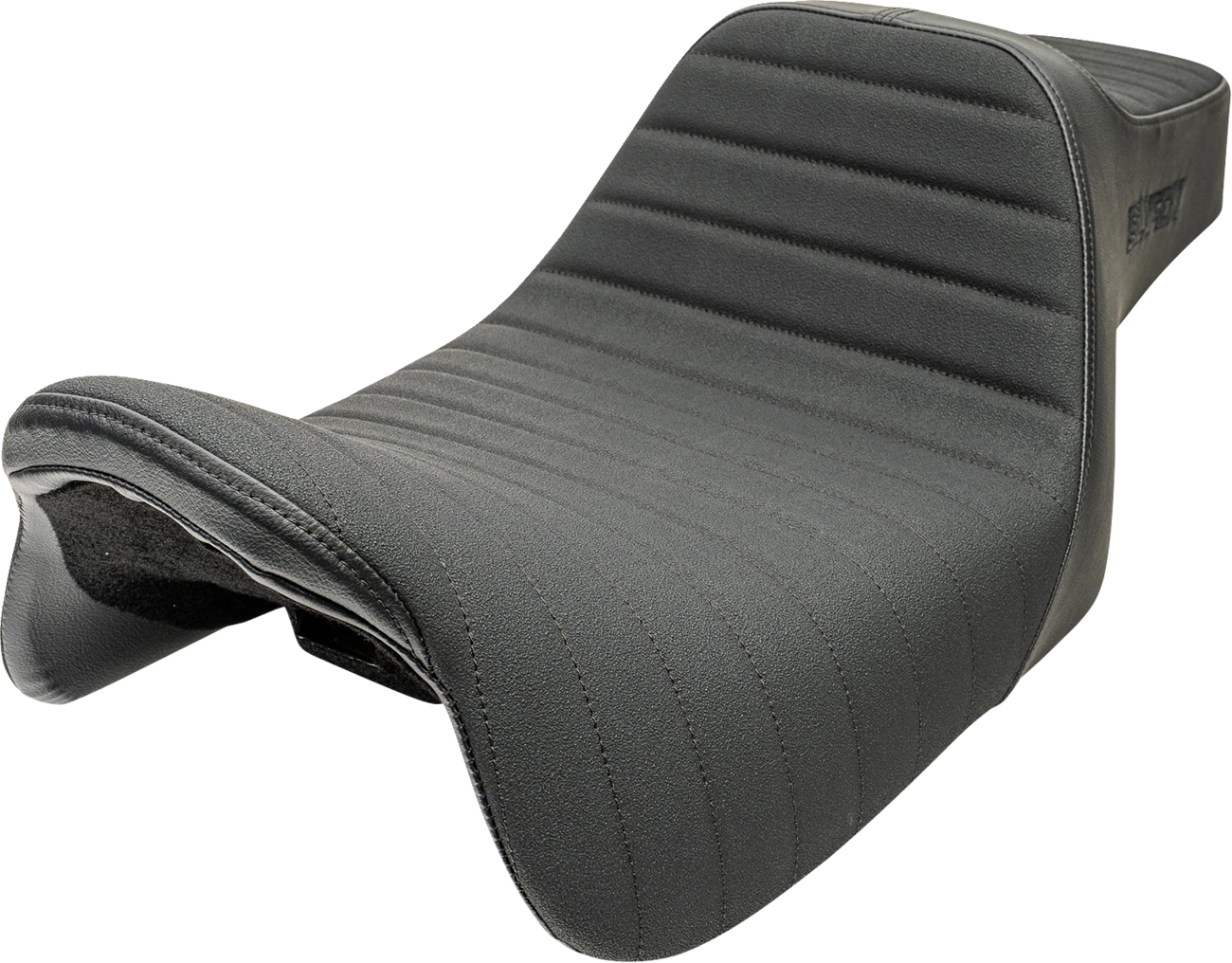 SLYFOX Highnoon Seat for FLH/FLT (2008–2024) - Vinyl, Classic Stitch, Black Logo