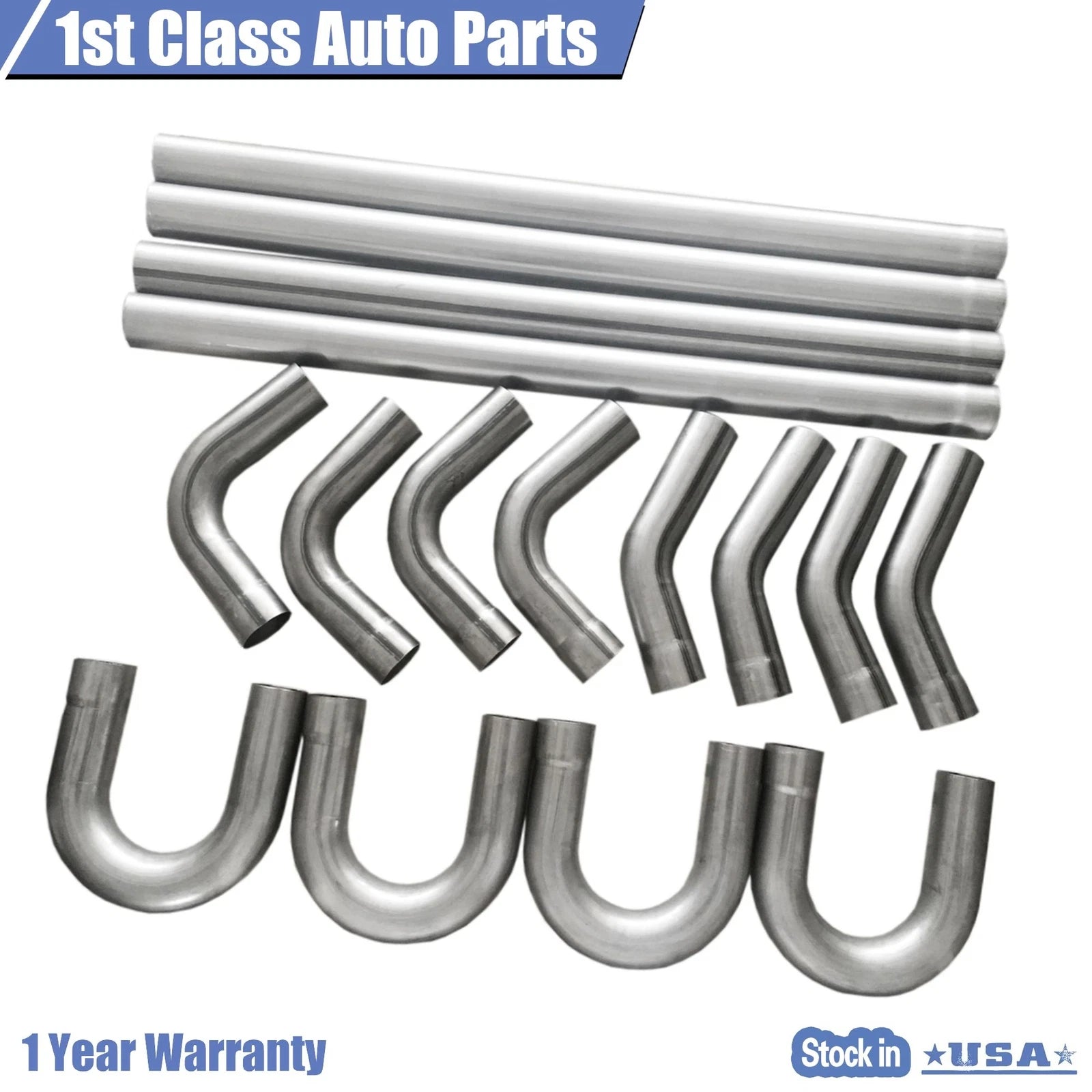 Set of 16 Exhaust Tubing Mandrel Pipe Kit for Custom Applications