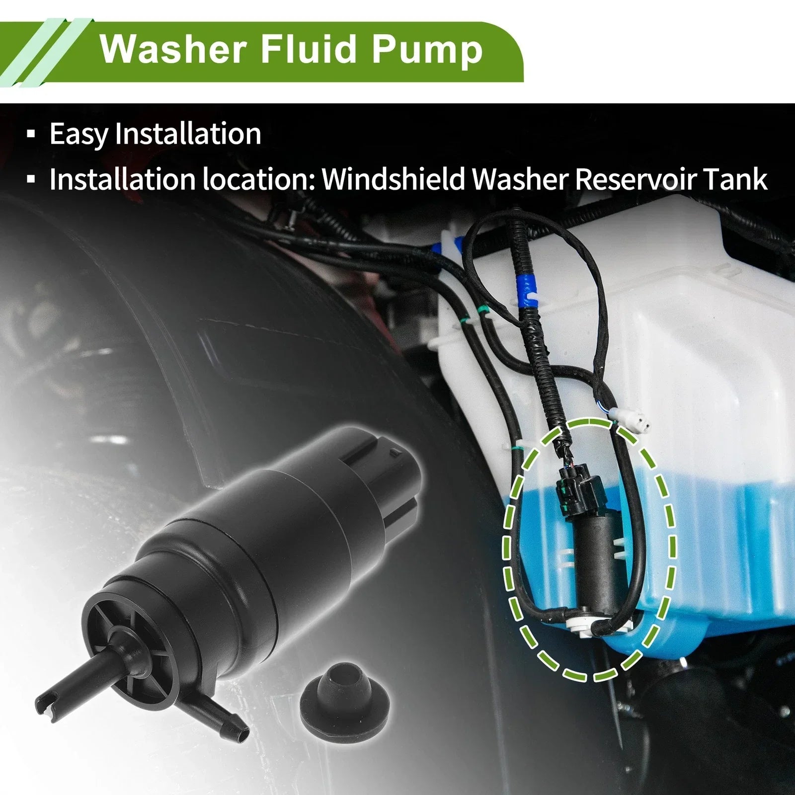 Windshield Washer Pump w/Grommet for BMW E36