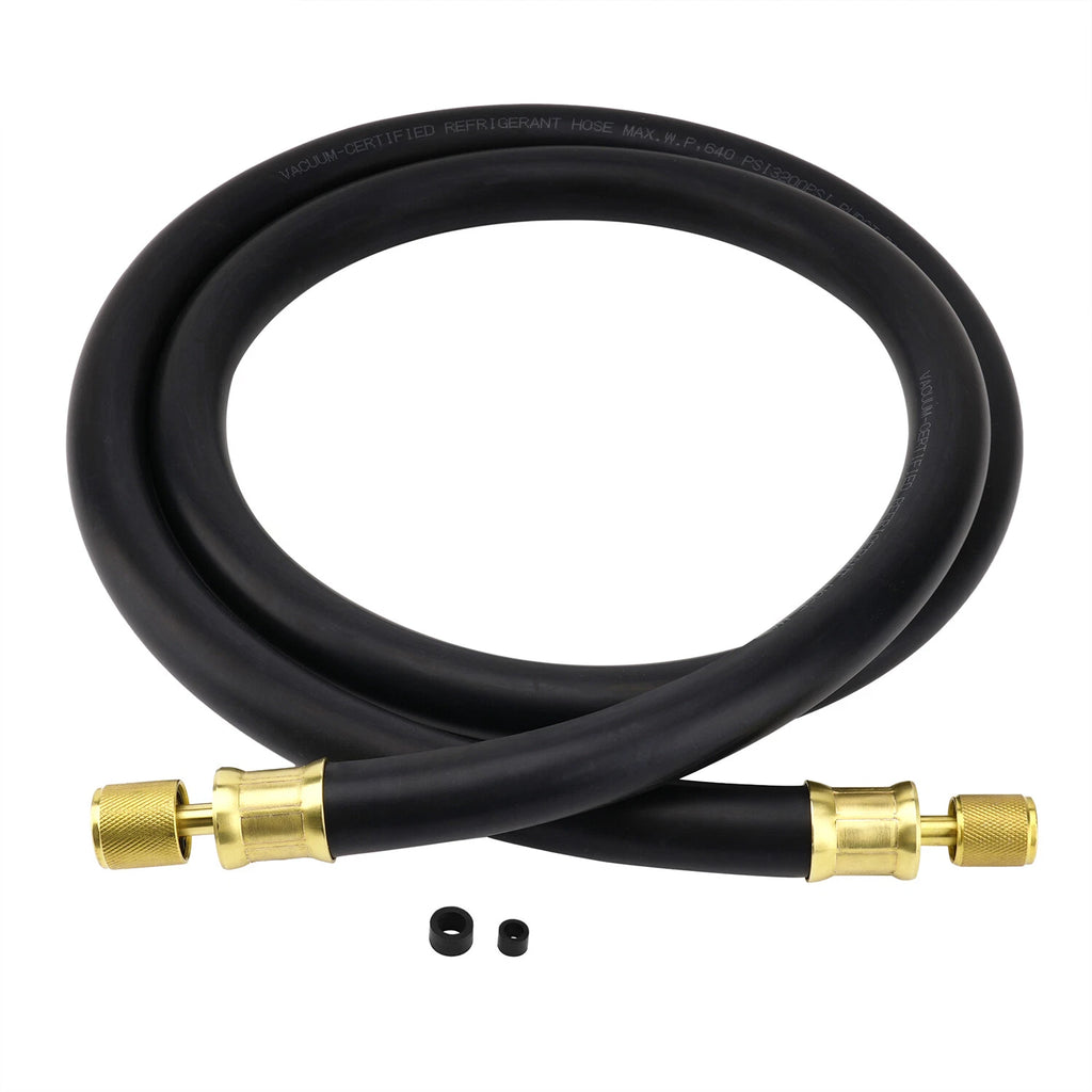 High-Flow Refrigerant Hose for Automotive (6', 1/2" Diameter, 3/8" to 1/4" Fitting)