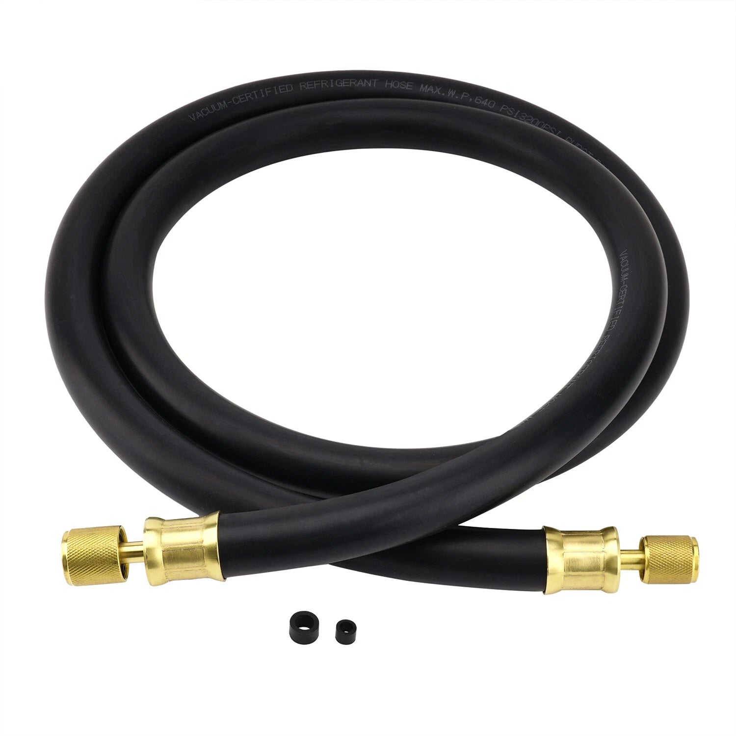 High-Flow Refrigerant Hose for Automotive (6', 1/2" Diameter, 3/8" to 1/4" Fitting)