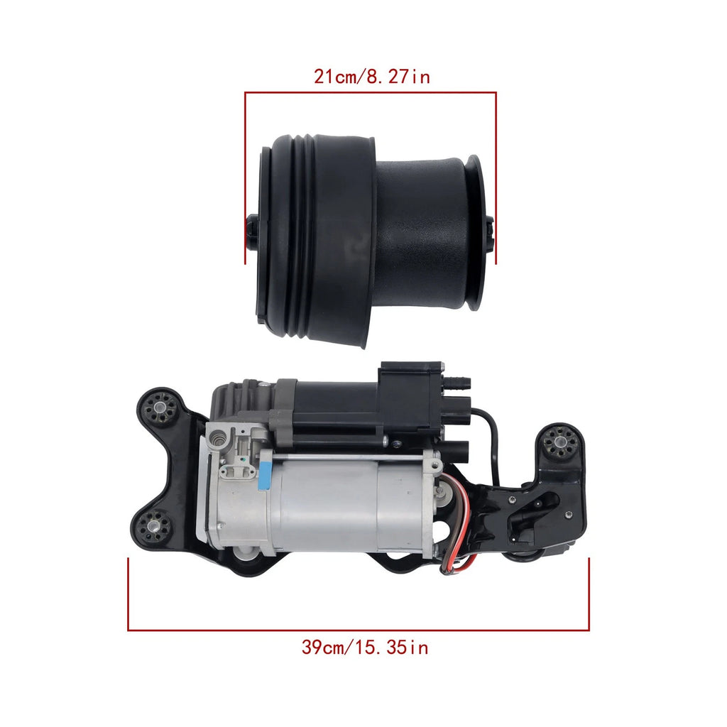 Air Suspension Compressor Kit + Rear Air Spring for BMW X5 X6 (2014–2019)