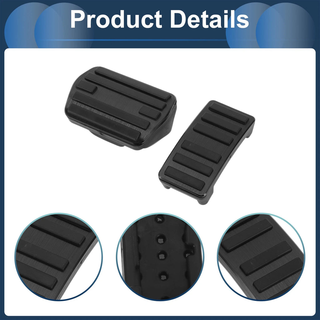 2X Foot Accelerator Pedal Covers for Ford Mustang Mach-E (2021–2025) Black