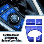 Set of 7 Handbrake Drive Mode Button Covers for Toyota RAV4 (2019–2022) Blue