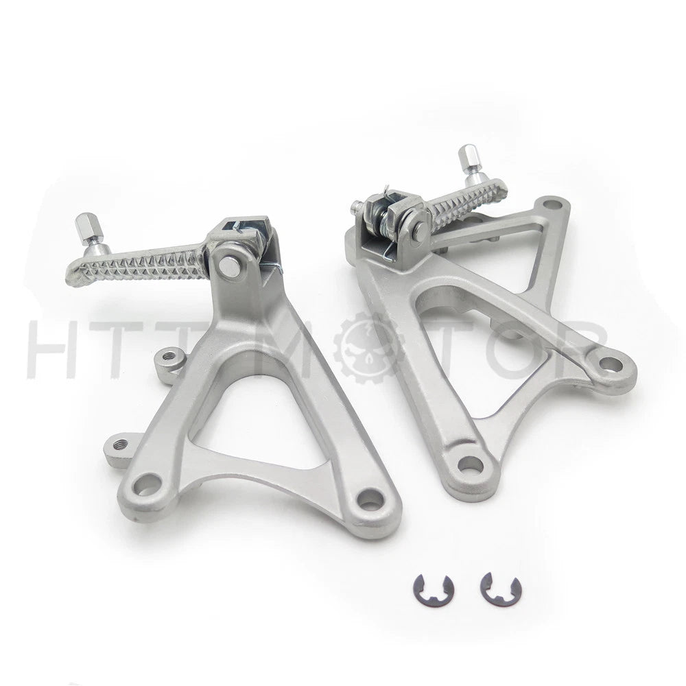 Set of 2 Front Rider Footpegs Pedals Brackets for Yamaha YZF R1 (2009–2011)