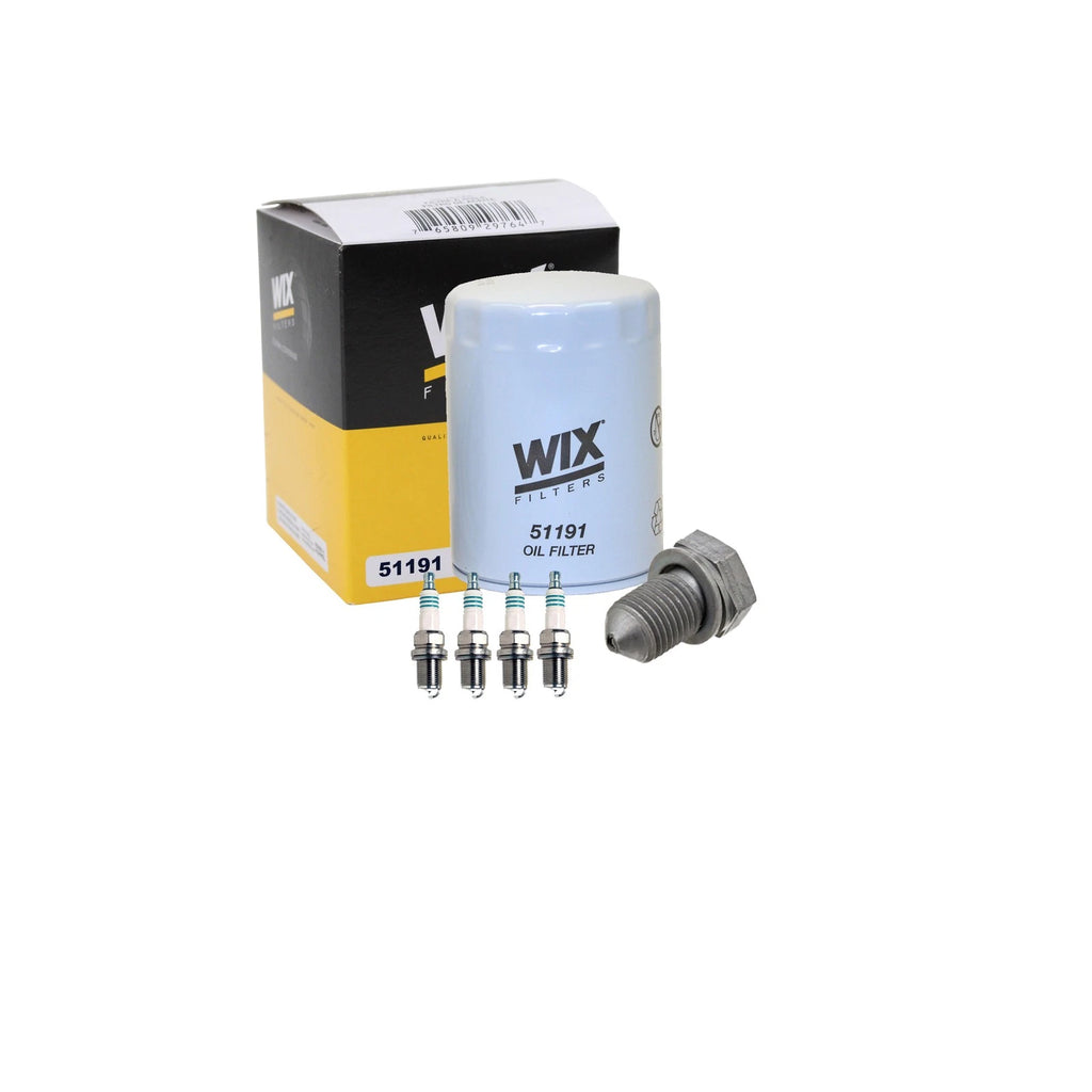 Wix Engine Oil Filter & Denso 4 Iridium Spark Plugs Kit for Audi A4 (1996–2001)