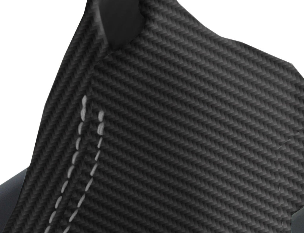 Automatic Shift Boot Cover for BMW X3 (2003–2010) Carbon Fiber Gray Stitch