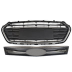 Set of 2 Front Upper Lower Grille for Chevrolet Trax (2017–2021) Black Chrome