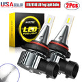 2X H10/9140 LED Fog Lamp DRL Bulbs for 6500K 100W