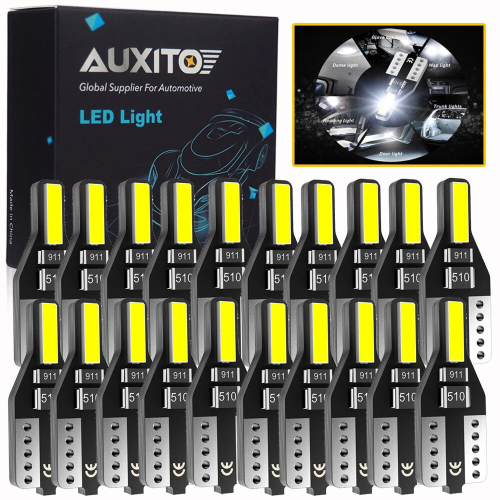 20x T10 LED License Plate Light Bulbs 6000K 168 194 for Ford EXV