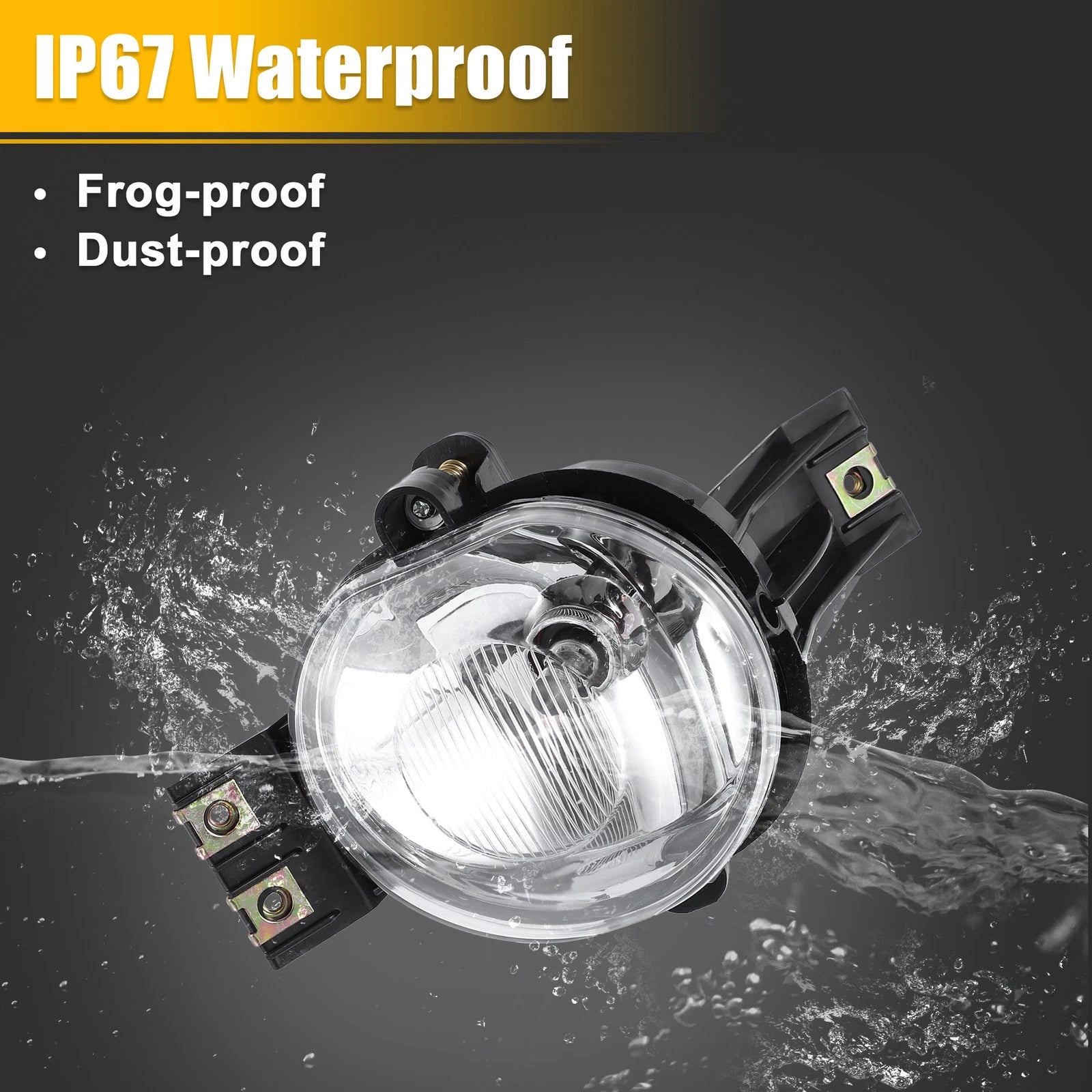 2X Driving Fog Lights with Bulbs 55077474AE for Dodge Ram 1500 2500 3500 (2010–2018)