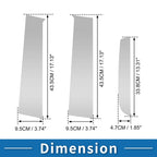 Set of 6 Door Pillar Window Trim for Ford Ranger (2015–2021) Silver Tone