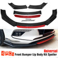 Carbon Fiber Look Front Bumper Lip Splitter Spoiler Body Kit for Universal Car