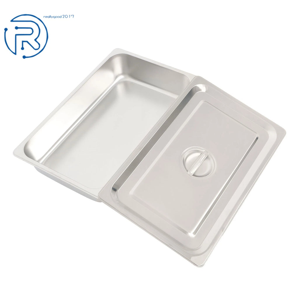 Set of 2 Full Size Hotel Pans for Commercial Use (4" Deep)