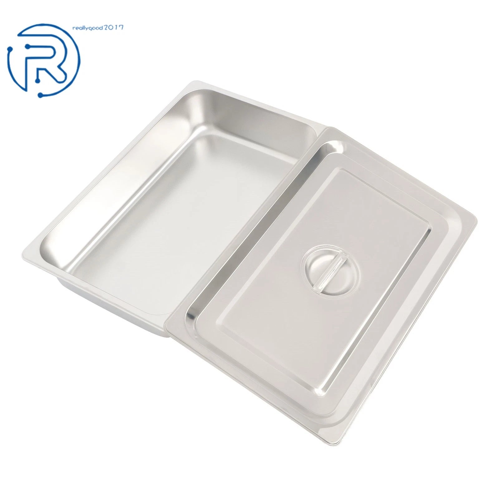 Set of 2 Full Size Hotel Pans for Commercial Use (4" Deep)