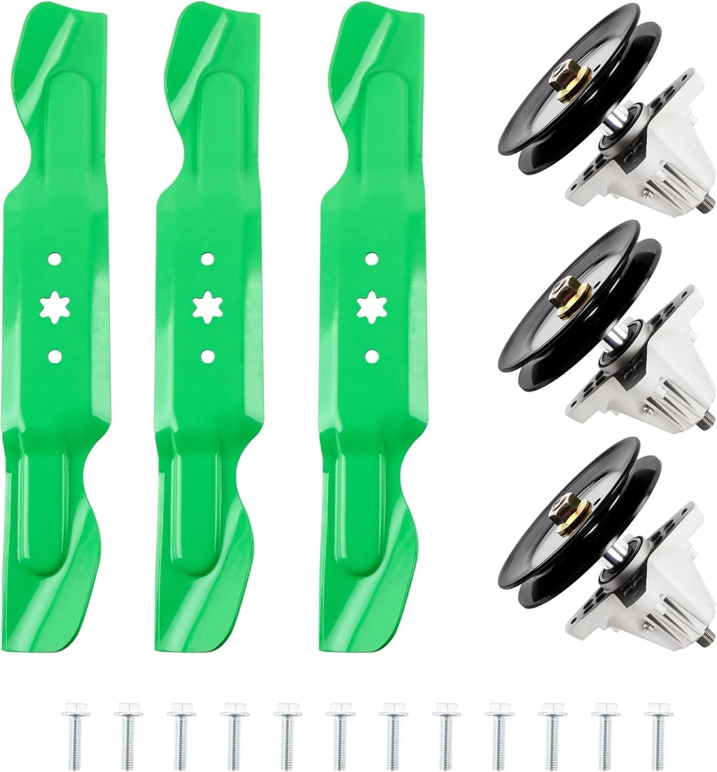 3X Mower Blade Spindle Kit for Cub Cadet Ultima ZT2 ZTS2 ZT3 (60" Deck) 618-04822A