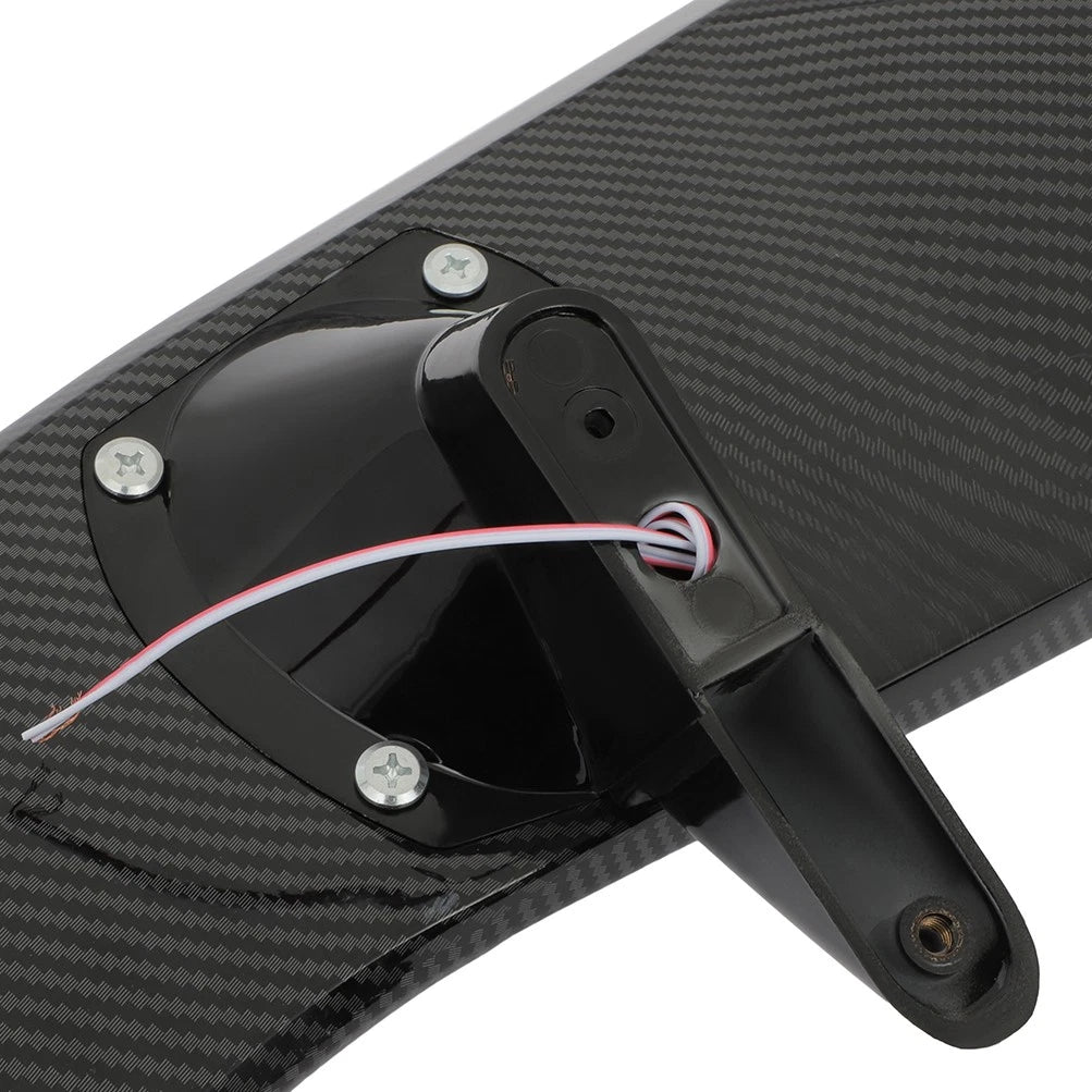 52in Glossy ABS Highkick Trunk Spoiler Wing with Brake Light Universal