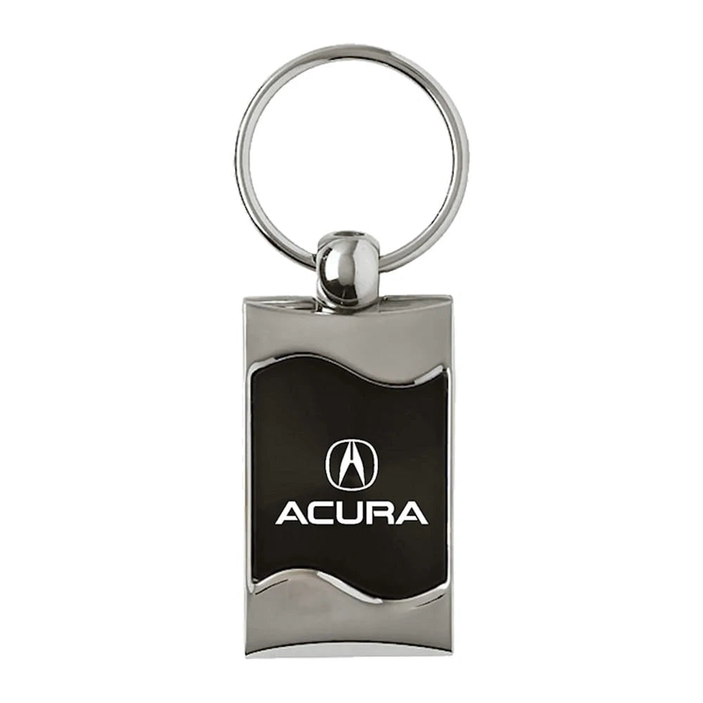 Black Rectangular Wave Keychain - Officially Licensed for Acura