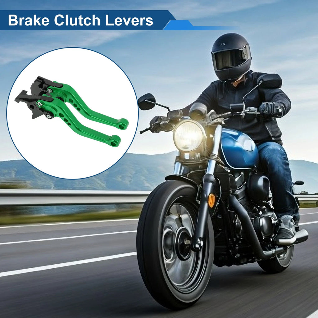 Adjustable Short Brake Clutch Levers for Suzuki GSR750/GSX-S750 (2011–2021) Green