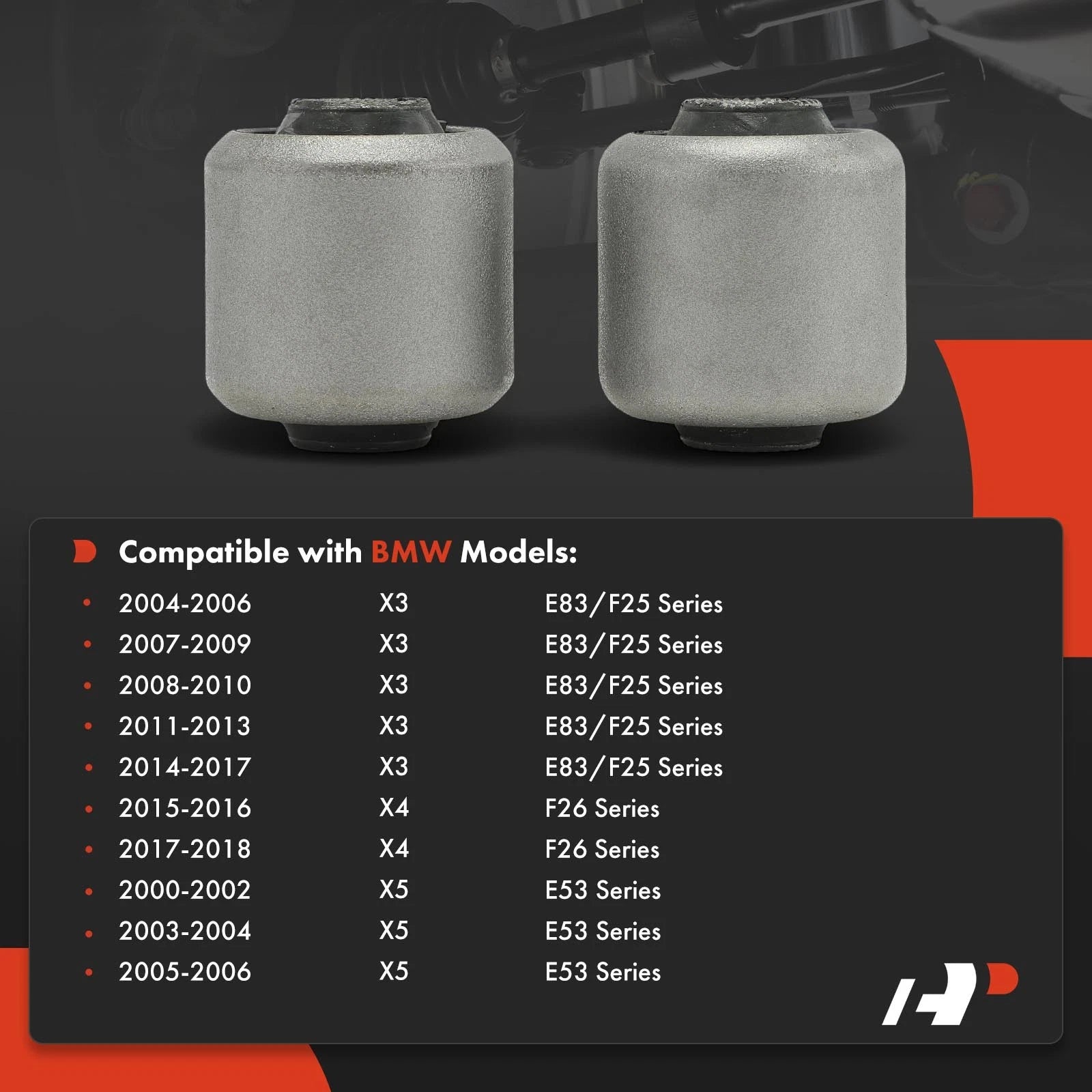 2X Front Lower Rearward Control Arm Bushing for BMW X3 X5 (2004-2019)
