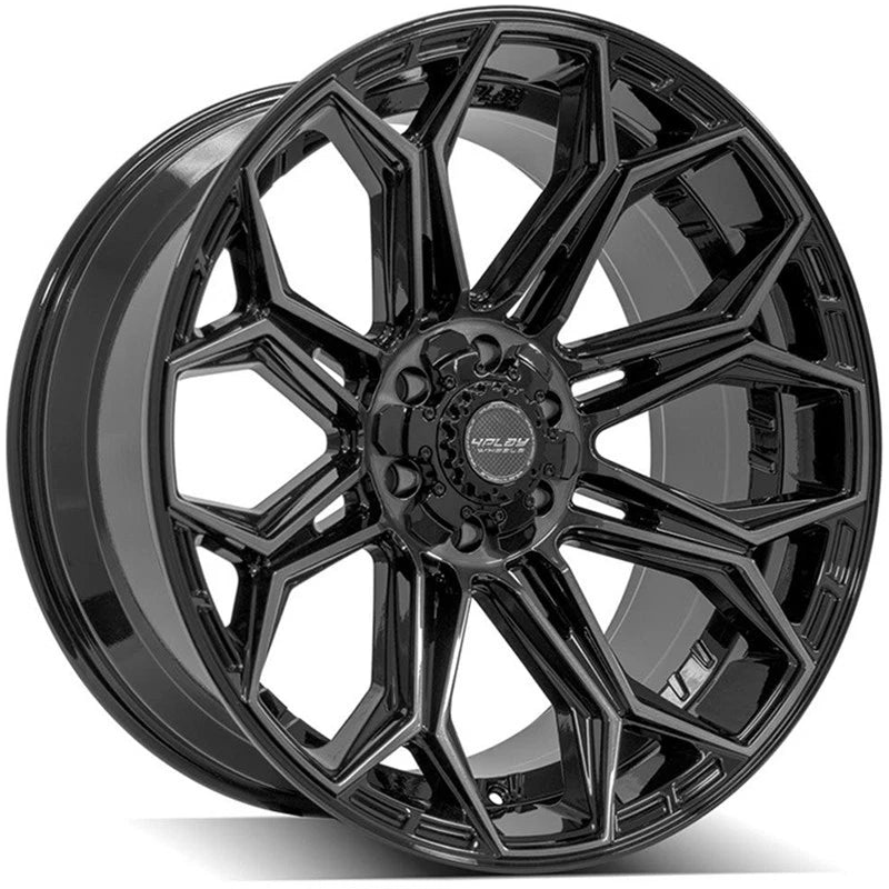 22" Gloss Black Wheel w/Brushed Face for 2001-07 Toyota Sequoia - RVO4114