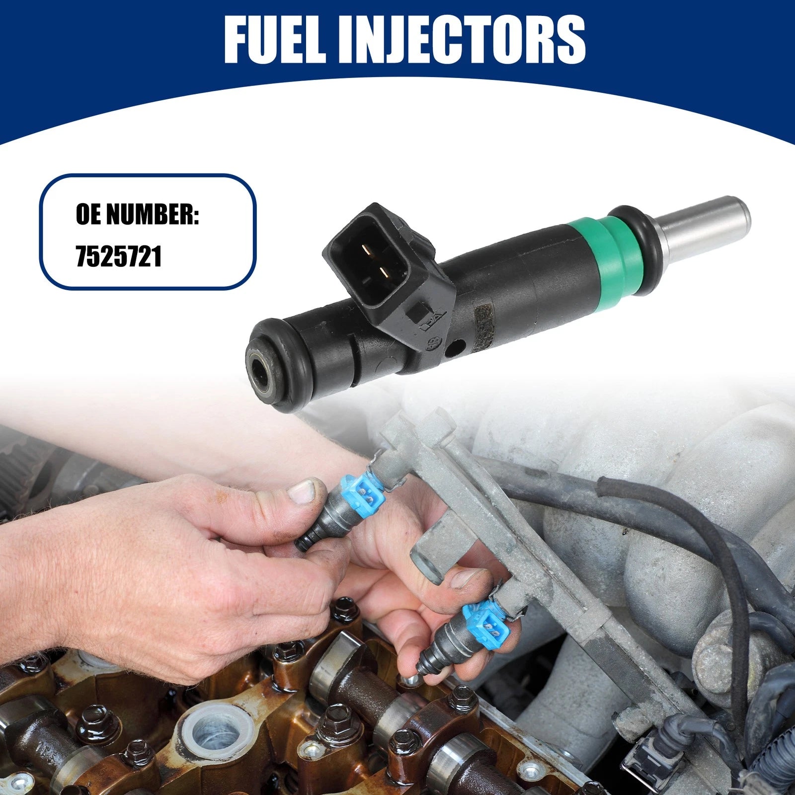8pcs Fuel Injector for BMW 750i 750Li (2006–2008) No. 13647525721, 745060353122