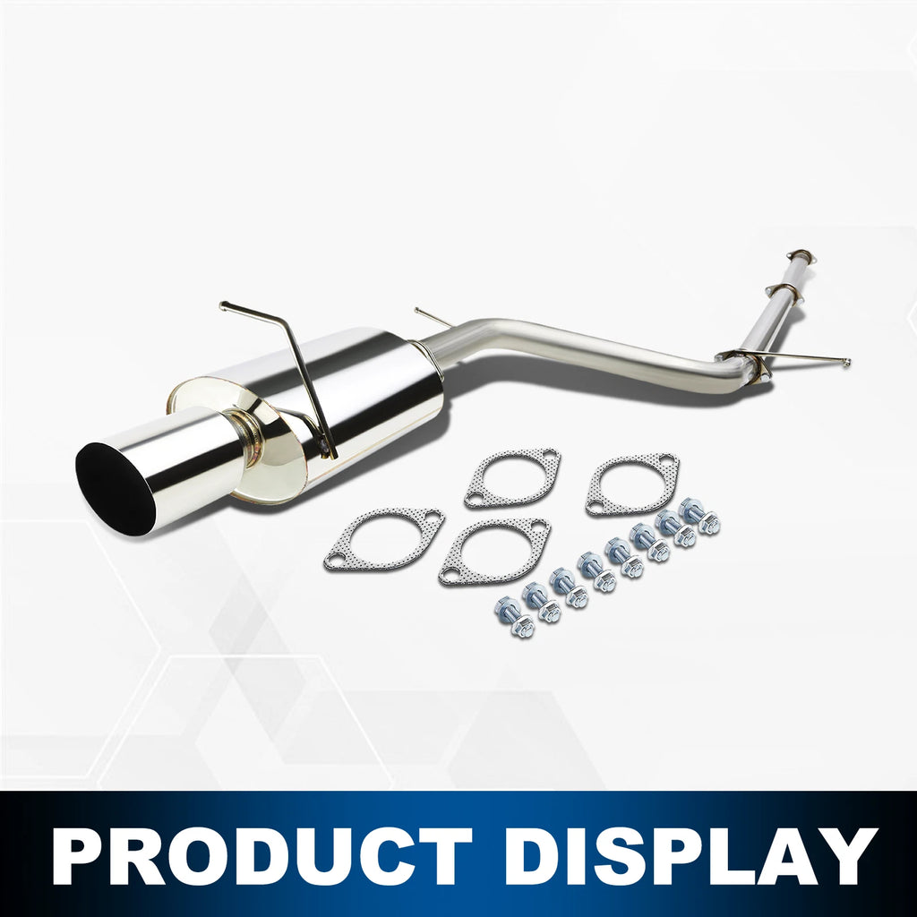 Stainless 4" Muffler Tip Catback Exhaust System for Eclipse 2006–2009 2.4L 4G69