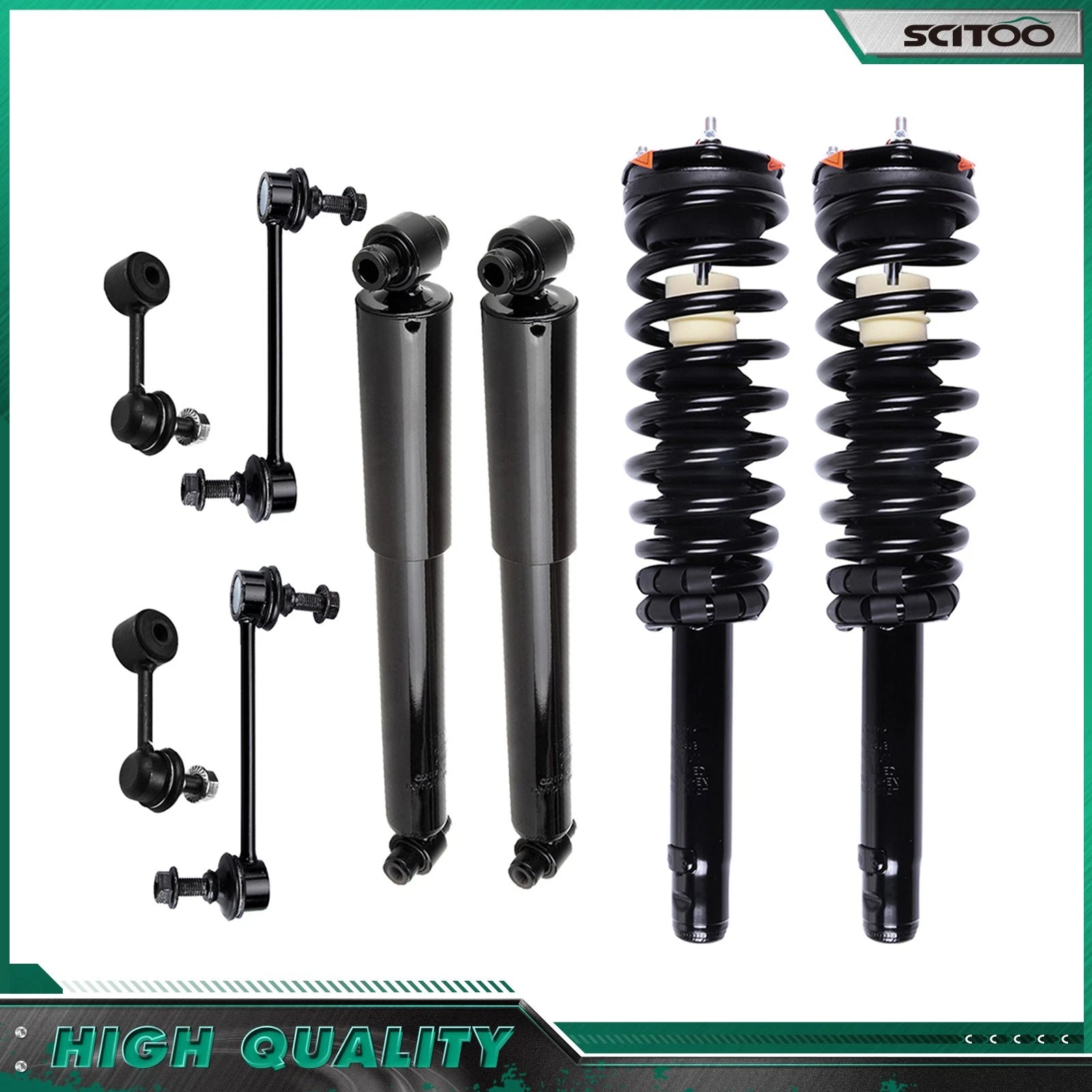 Set of 4 Struts and Shock Absorbers for Mercury Milan 2.5L (2006–2011)