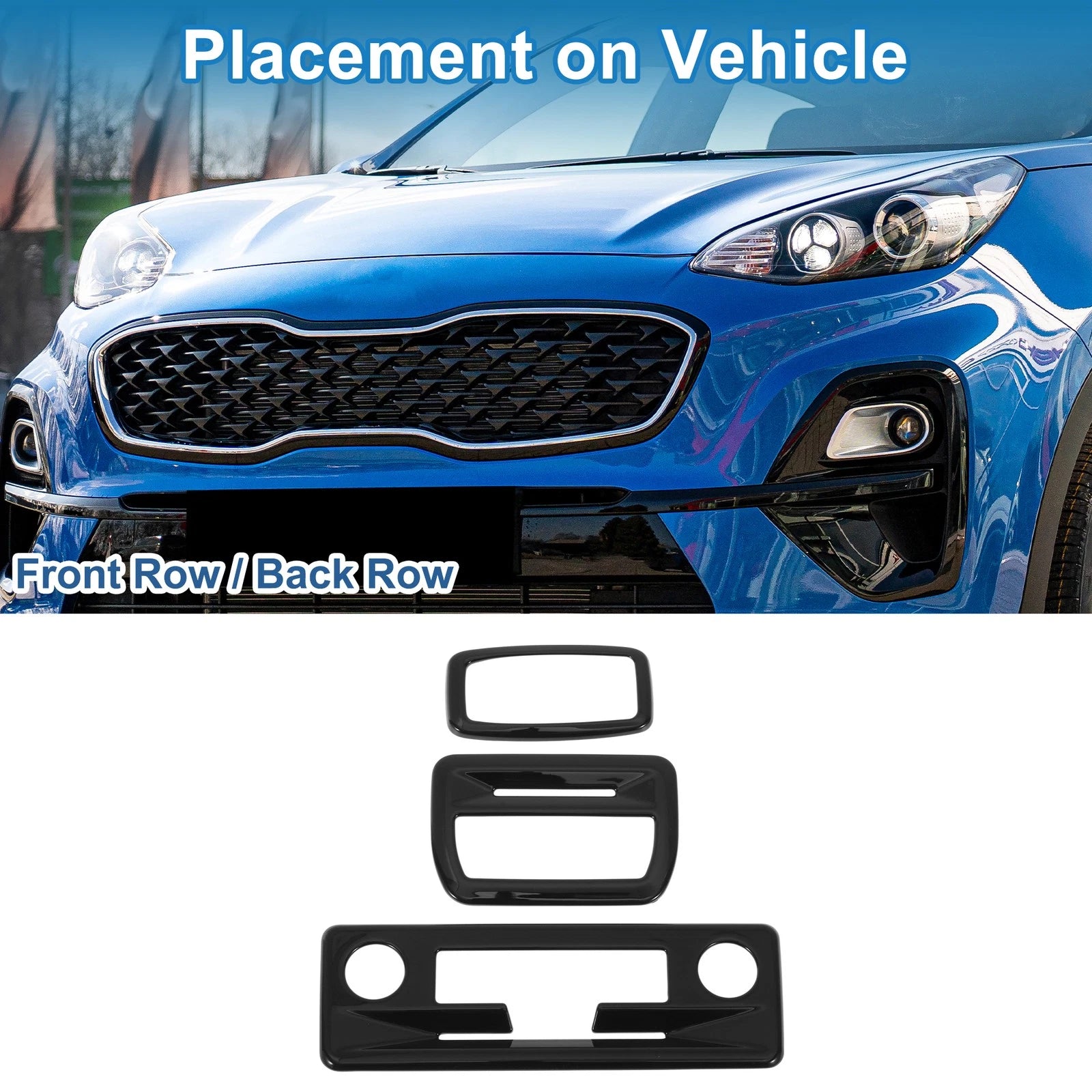 Light Trim Bezel Set for Nissan Serena (2023) Black