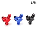 6AN Fuel Block Fitting Junction Coupler Adapter for AN6 (6/6/6) - Black