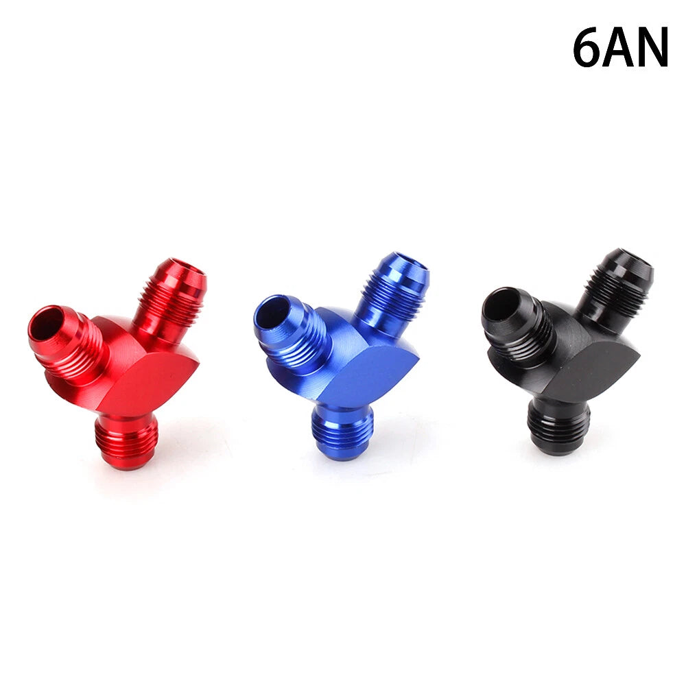 6AN Fuel Block Fitting Junction Coupler Adapter for AN6 (6/6/6) - Black