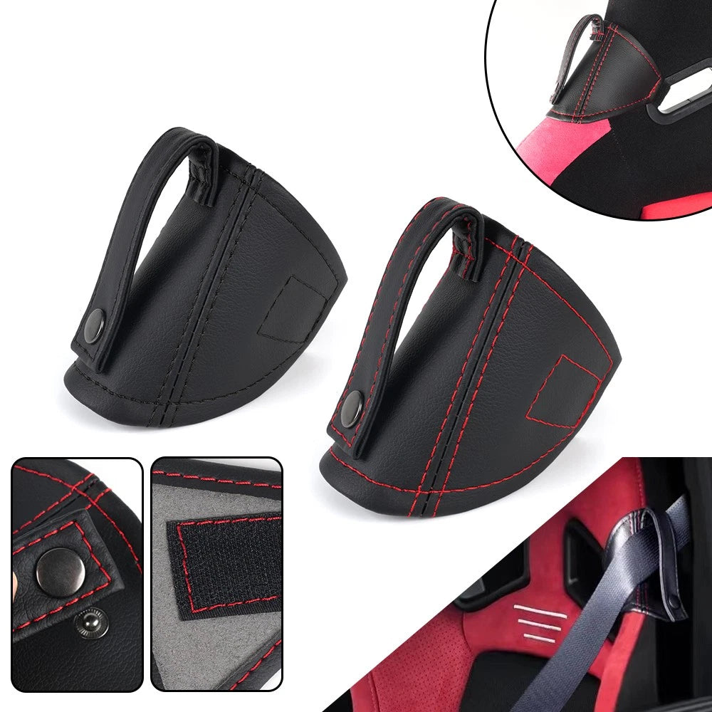 Genuine Leather Bucket Seat Belt Guide Holder for JDM Vehicles
