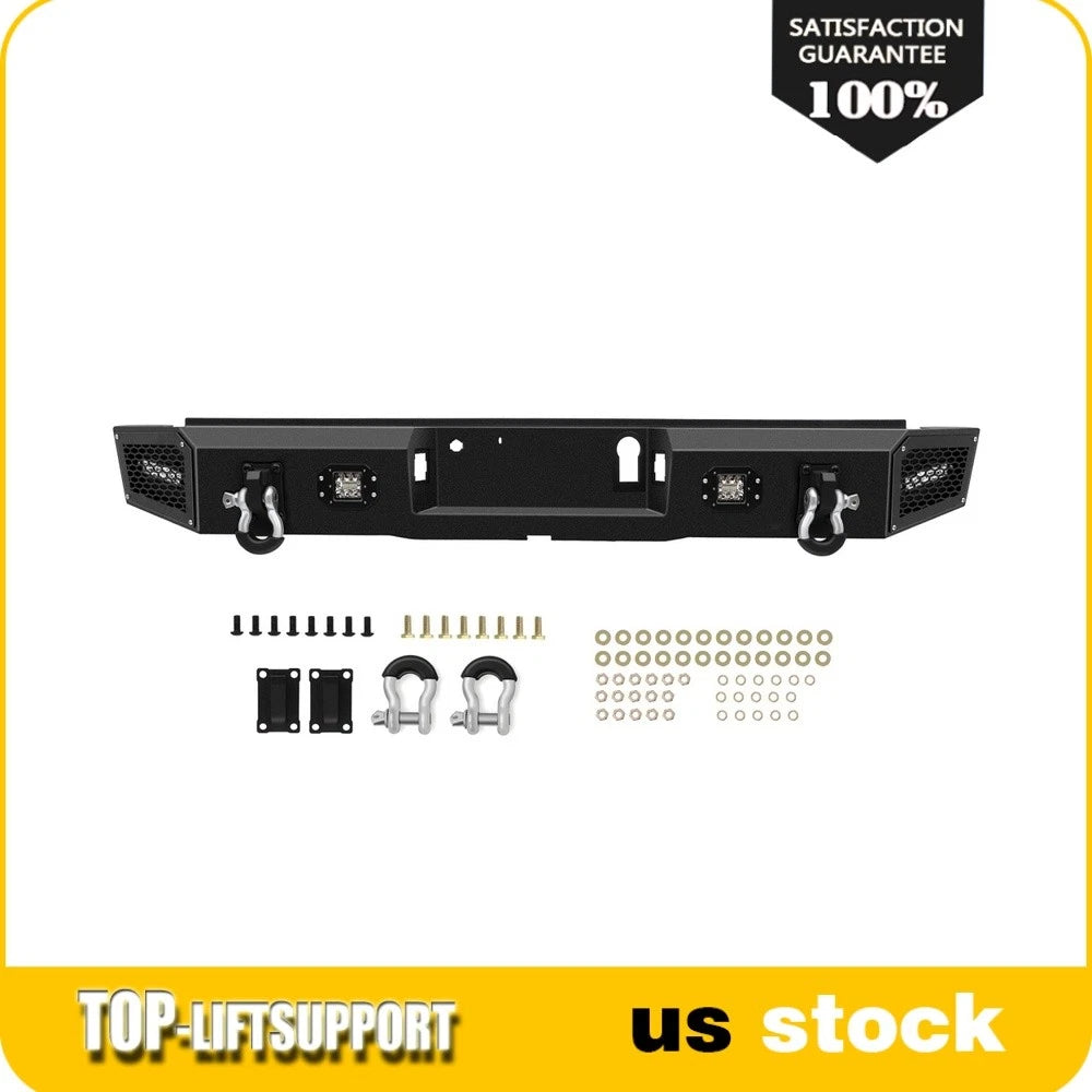 Powder Coated Steel Rear Bumper with Light Bar for Ford F-150 (2018–2020)
