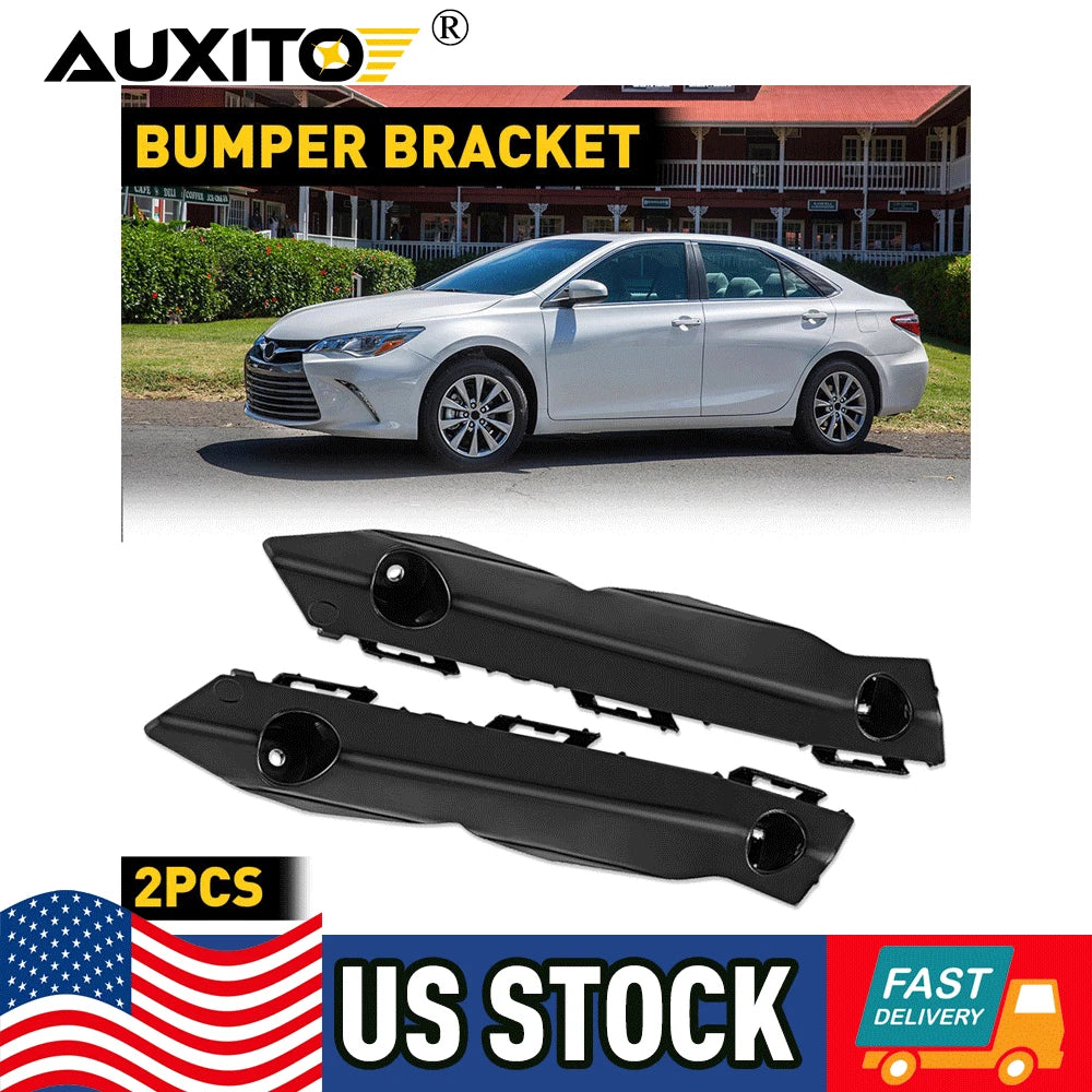 Set of 2 Front Bumper Retainer Mounting Brackets for Toyota Camry (2015–2017)