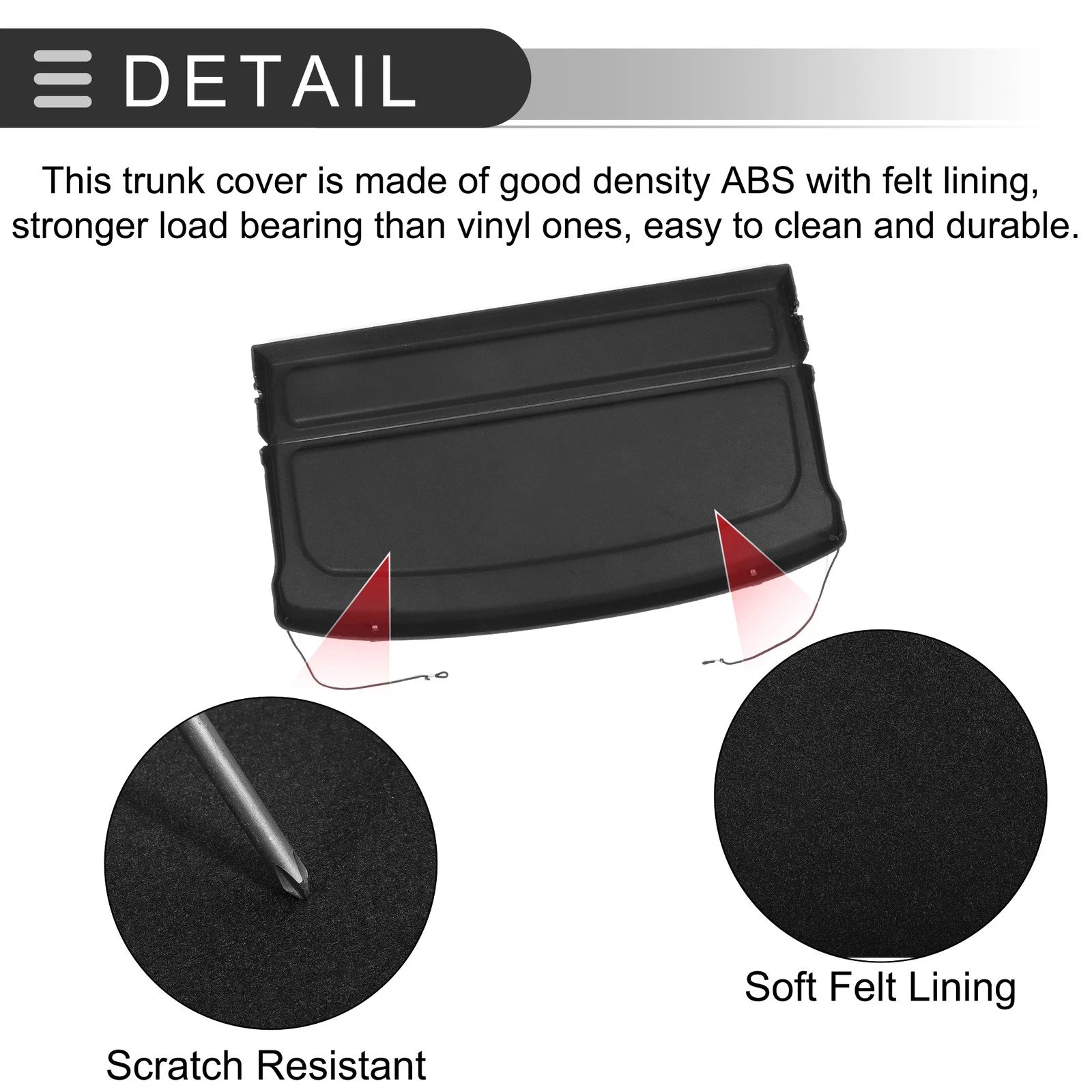 Parcel Shelf Boot Load Cover for Volkswagen Taos (2022–2024) Black