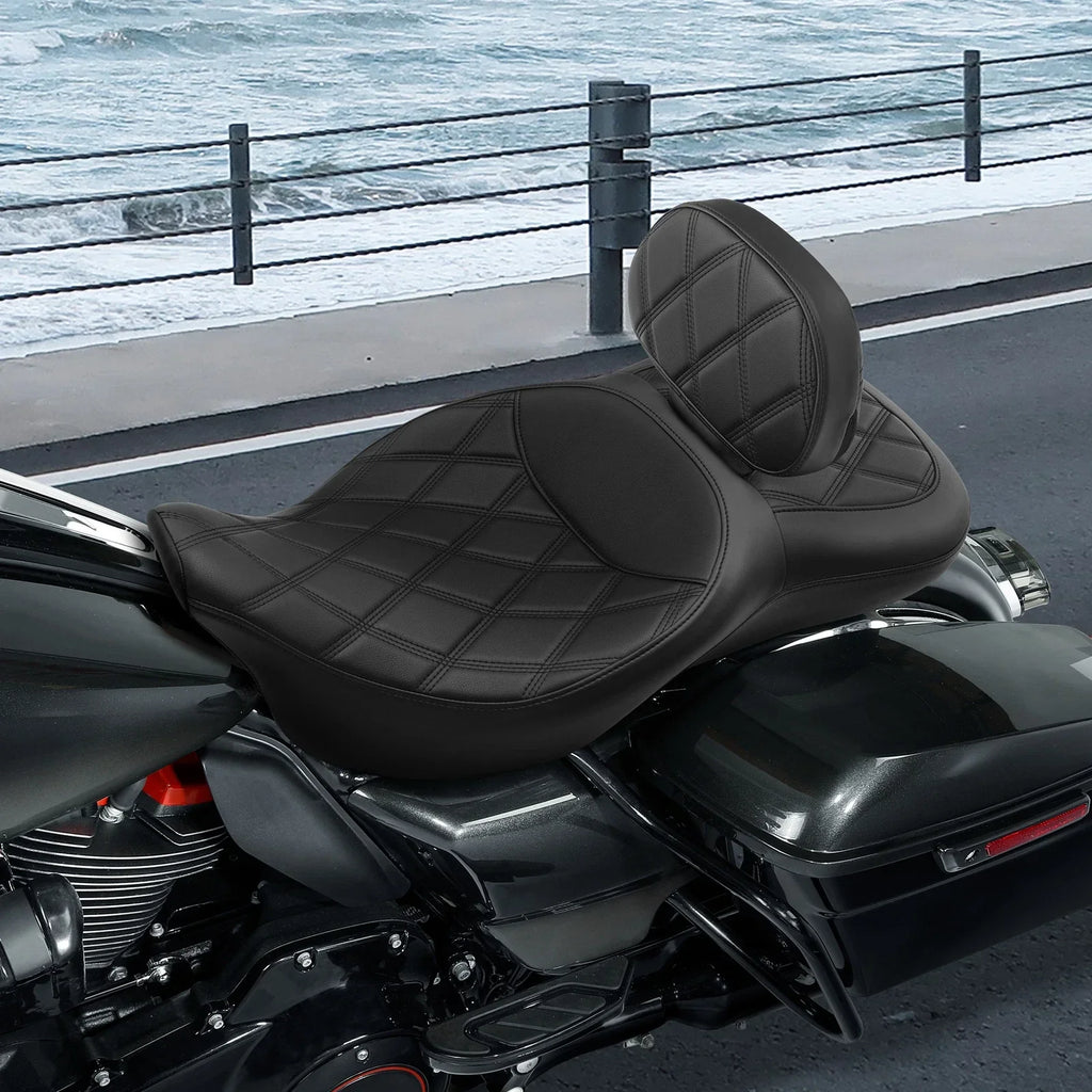 Driver Passenger Seat & Rider Backrest for Harley Road Glide (2009-2023)