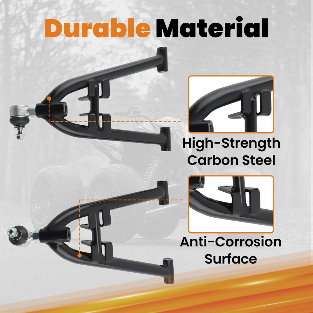 Set of 2 Front Lower & Upper A-Arms for Yamaha YFZ450 (2004-2013)