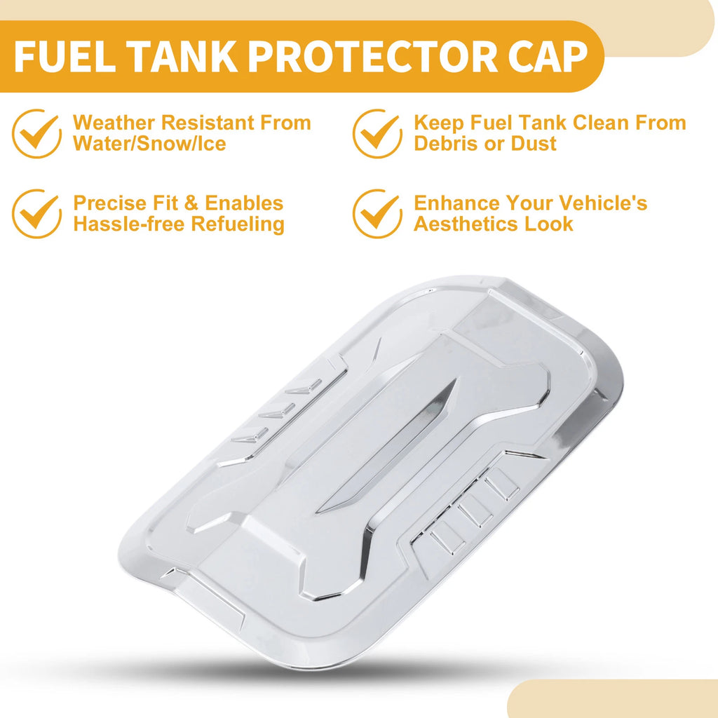 Fuel Tank Door Cap for Toyota Prado (2024–2025) Chrome Silver Tone