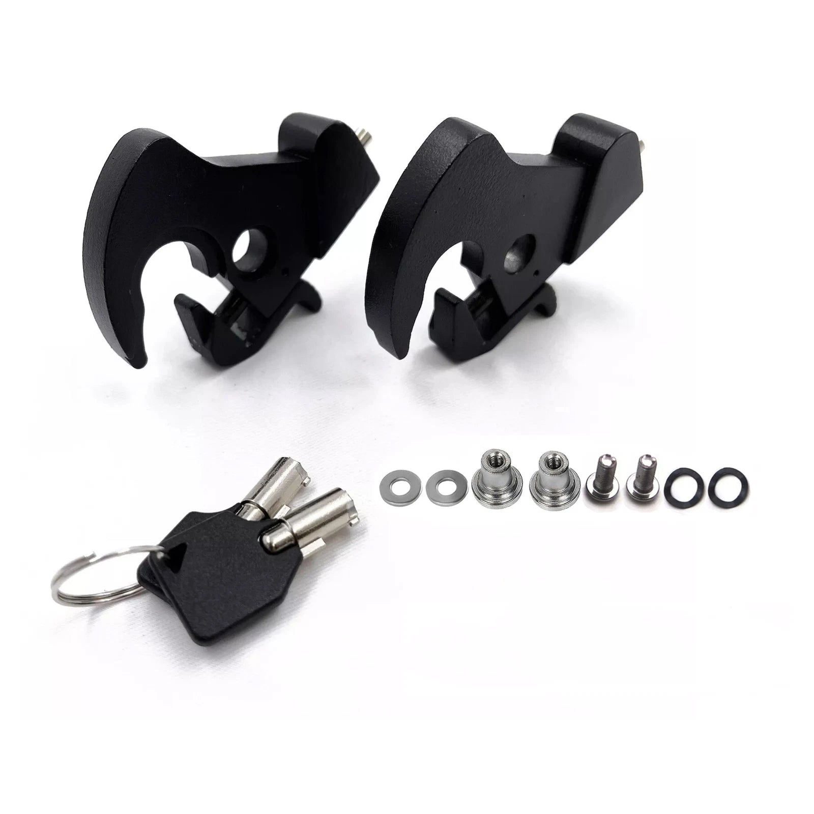 Flat Black Sissy Bar Luggage Rack Detachable Locking Latch Nut Kit for H-D Touring