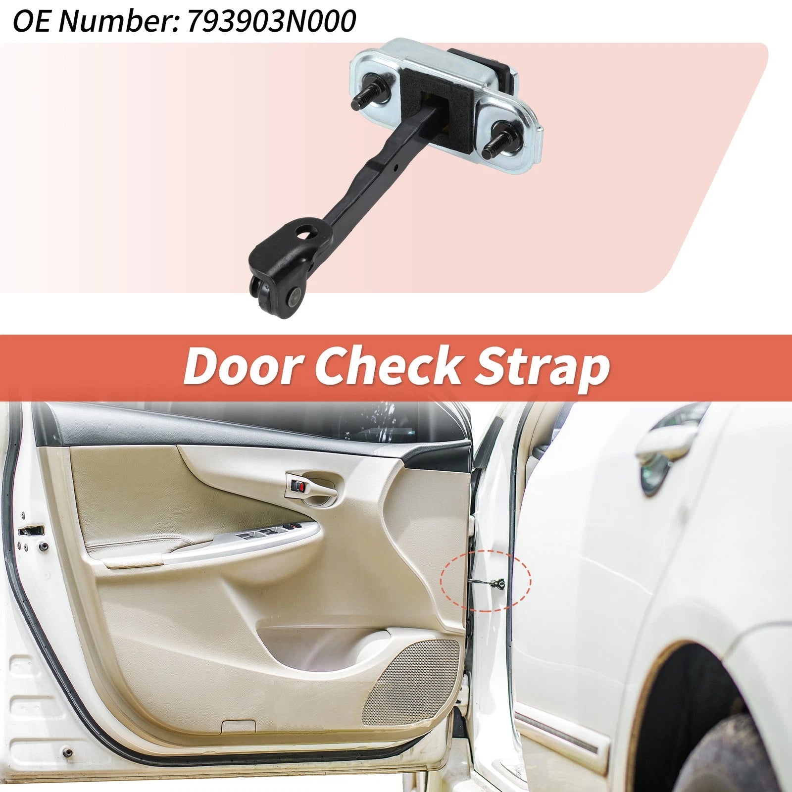 Front Right Door Check Strap for Hyundai Equus (2011–2016) No.793903N000
