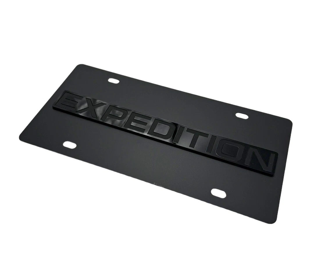Black License Plate Frame with Ford Emblem for Expedition (2003–2024)