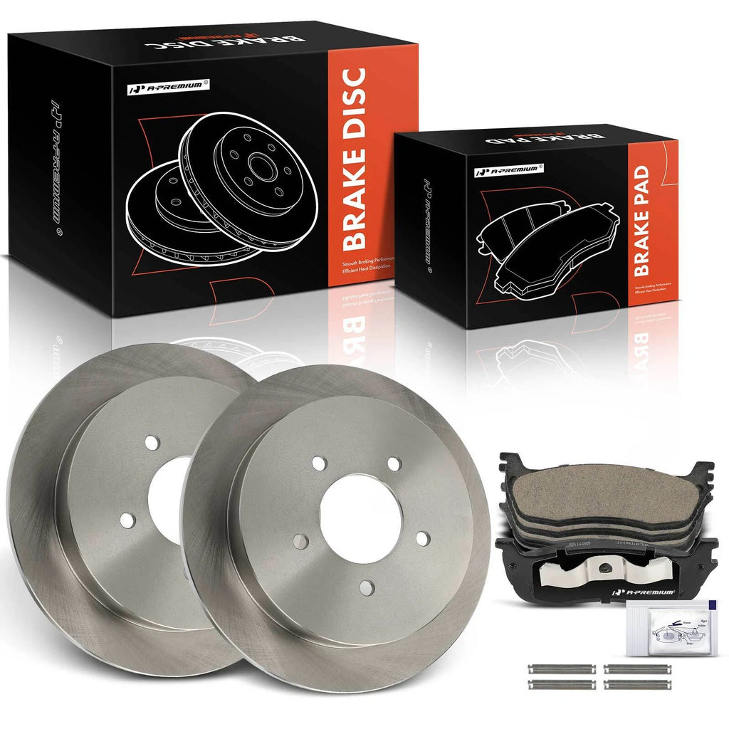 Rear Disc Brake Rotors & Ceramic Pads for Ford F-150 (1999–2003)