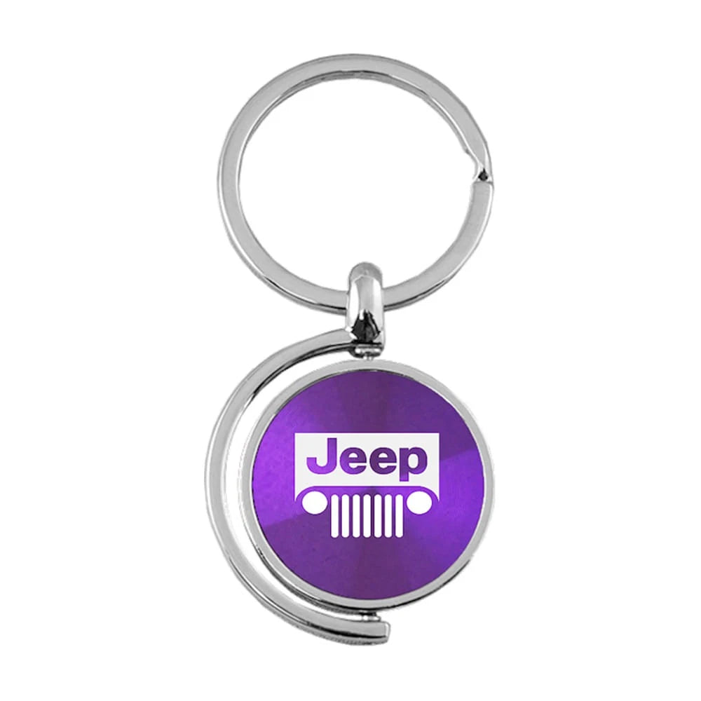 Grille on Purple Spinner Keychain - Officially Licensed for Jeep