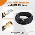 2 Wire Braid Pressure Washer Hose for High-Pressure Applications (100ft)