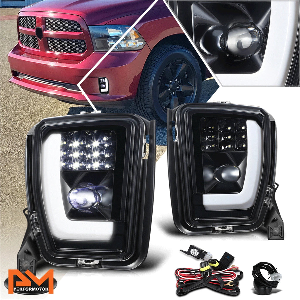 Full LED Projector Fog Lights for Ram 1500 (2013–2024) - Clear Lens, Bezels