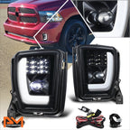 Full LED Projector Fog Lights for Ram 1500 (2013–2024) - Clear Lens, Bezels