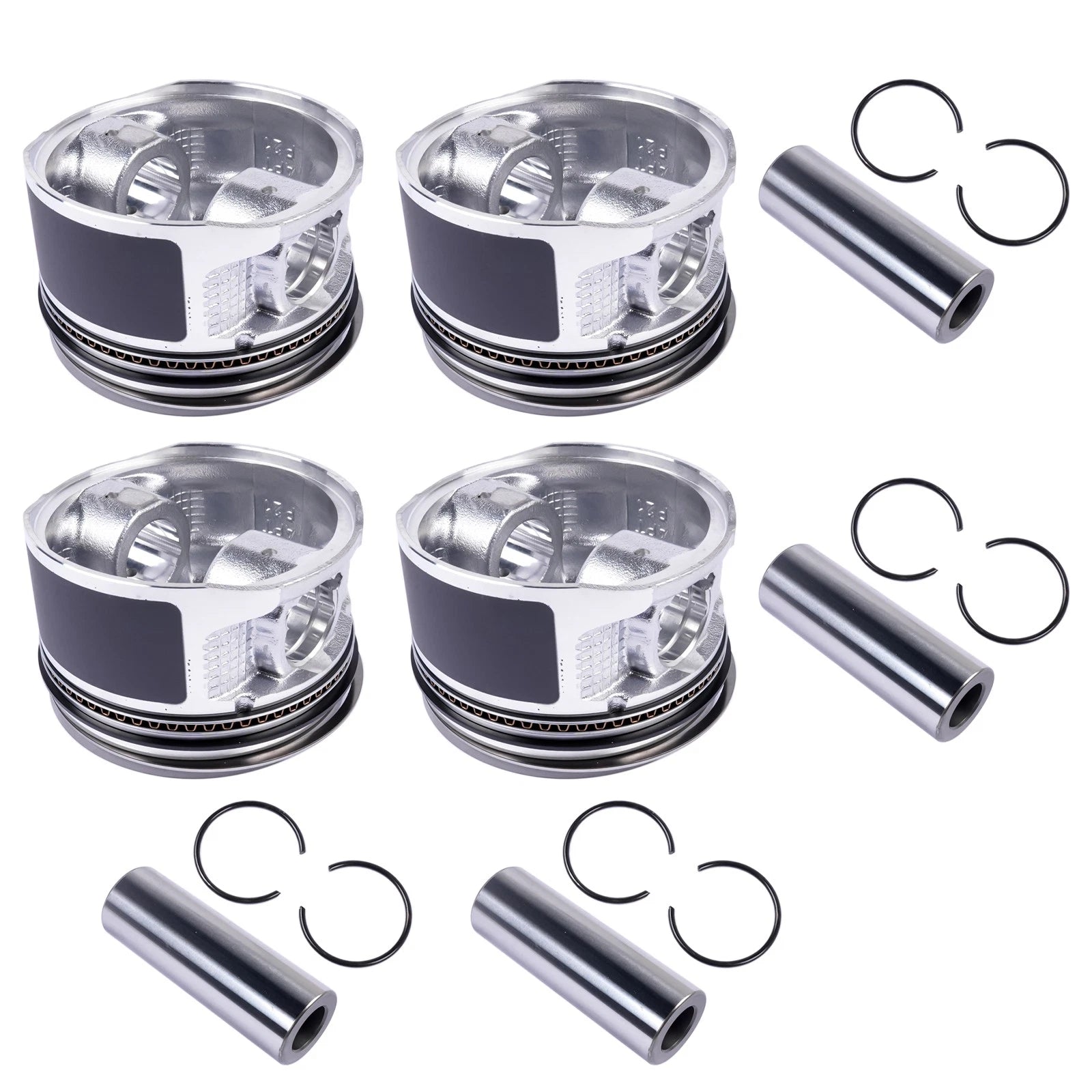 Set of 4 Pistons and Rings for Toyota 4Runner Tacoma T100 2.7L (1995–2004)