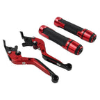Red Extendable Brake Clutch Lever Grip Set for Suzuki GSXR600 GSXR1000