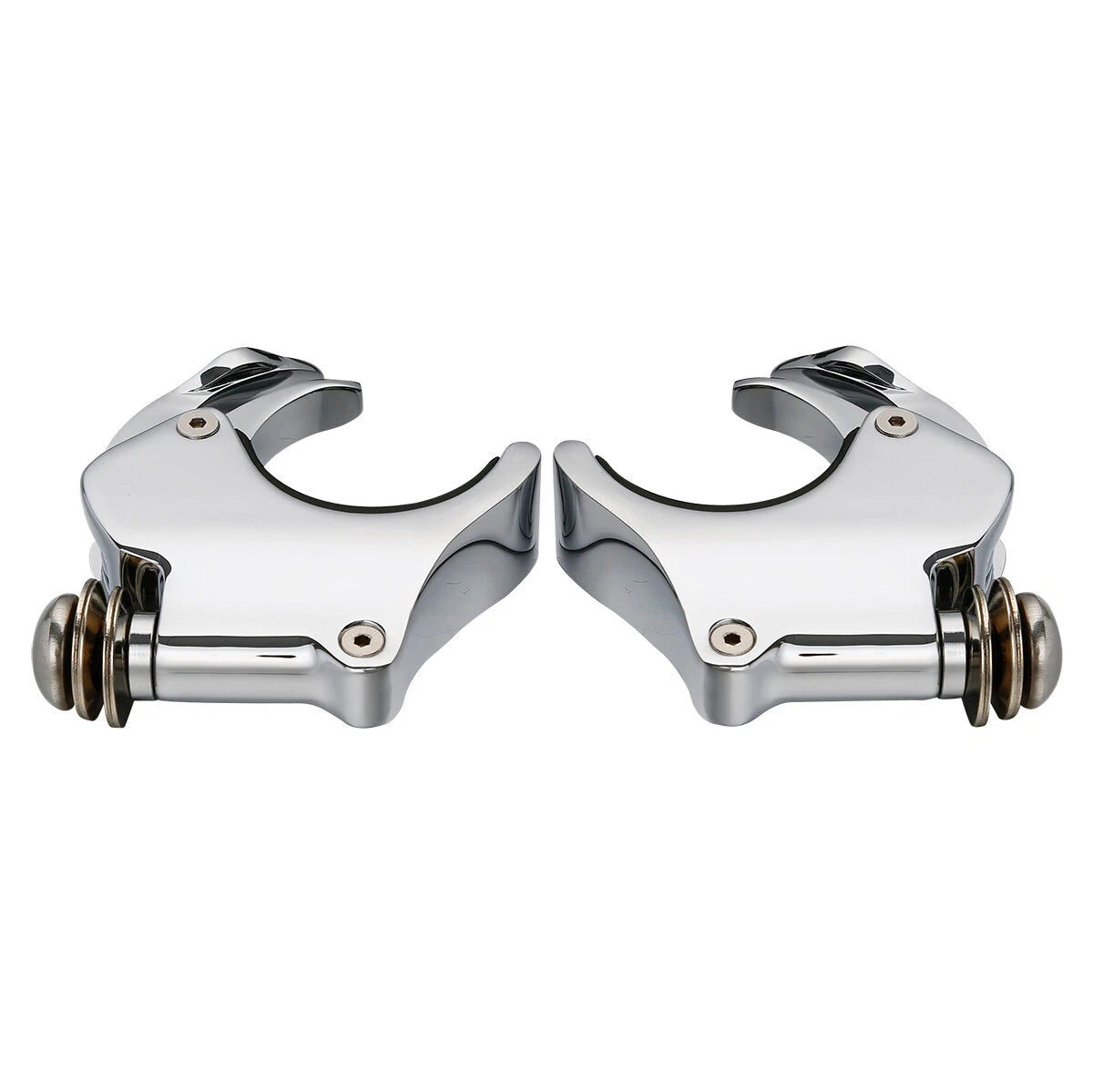 Detachable 49mm Windshield Clamps for Harley Dyna Street Bob Wide Glide (2006–2023)