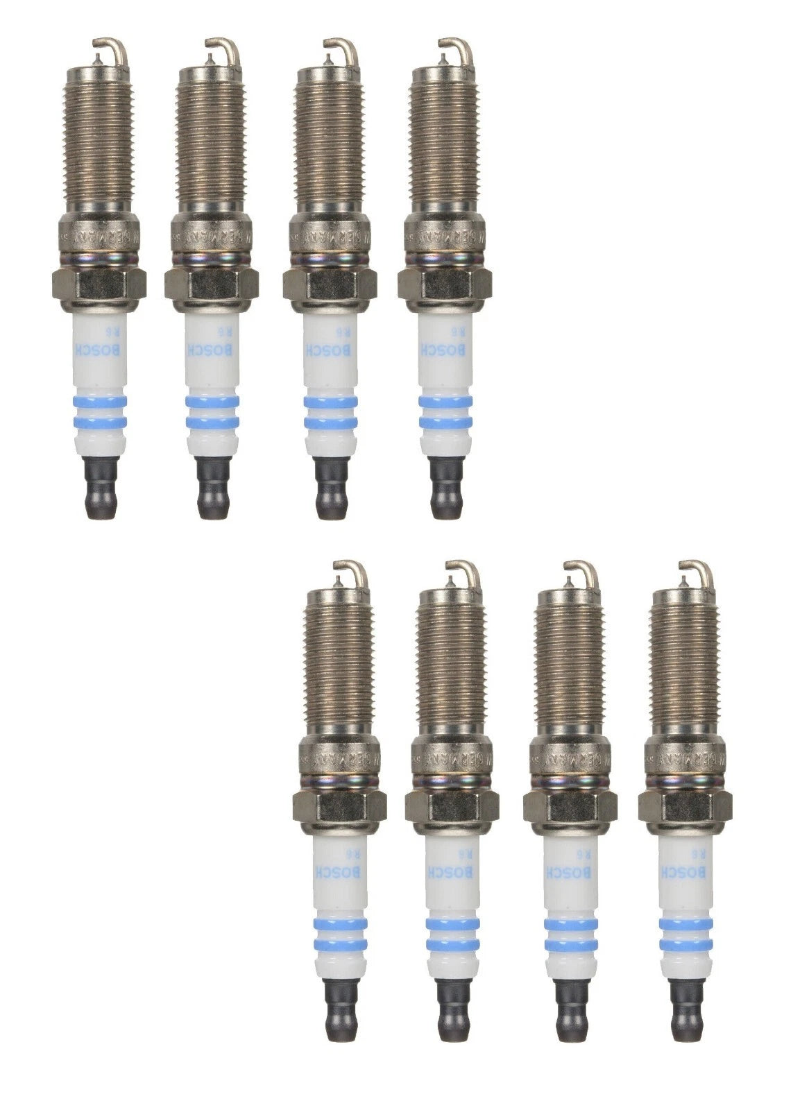 Set of 8 Bosch Double Iridium Spark Plugs for Ford Mustang V8